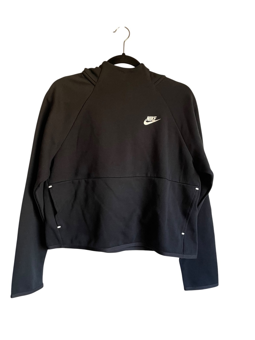 Nike Sportwear Tech Pullover Hoodie White Swoosh Funnel-Neck Style Medium NWOT